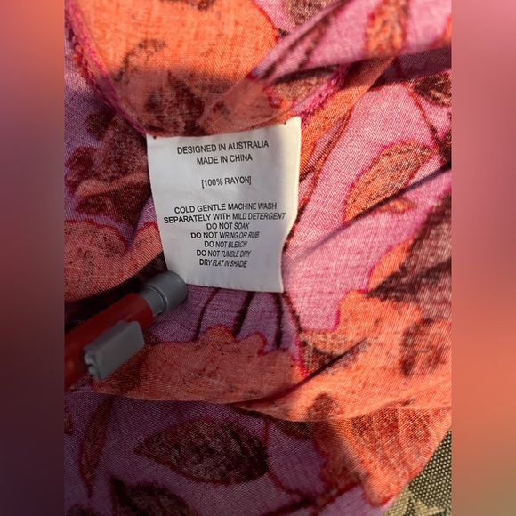 Anthropologie Red and Purple Floral Maxi Dress - Picture 9 of 9